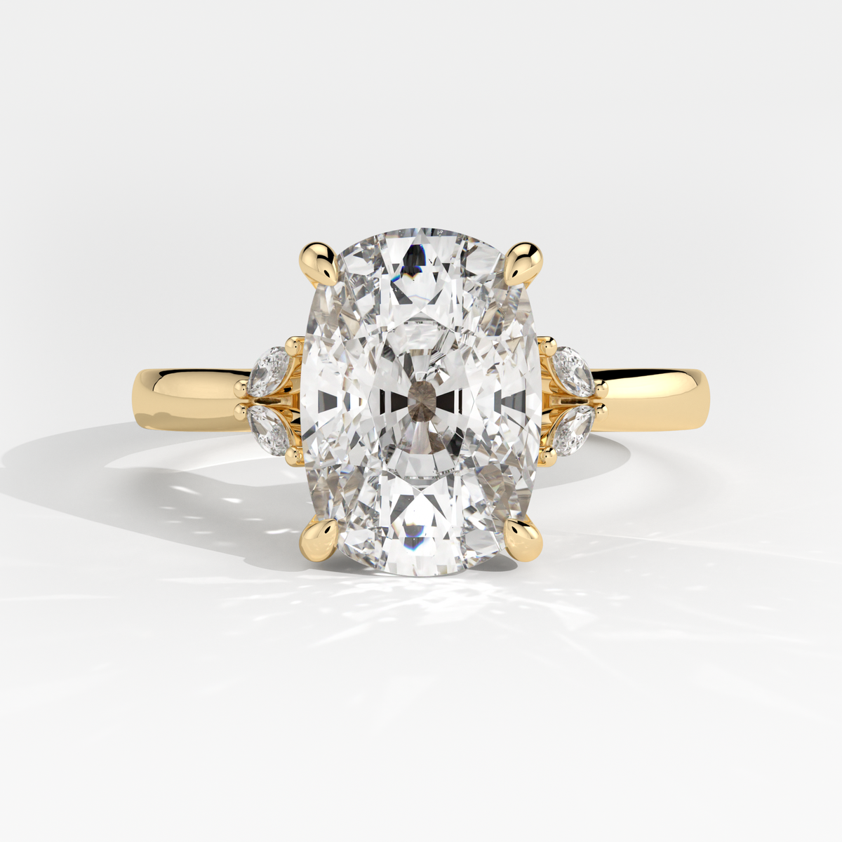 New-Duala Cushion 3ct 18YG