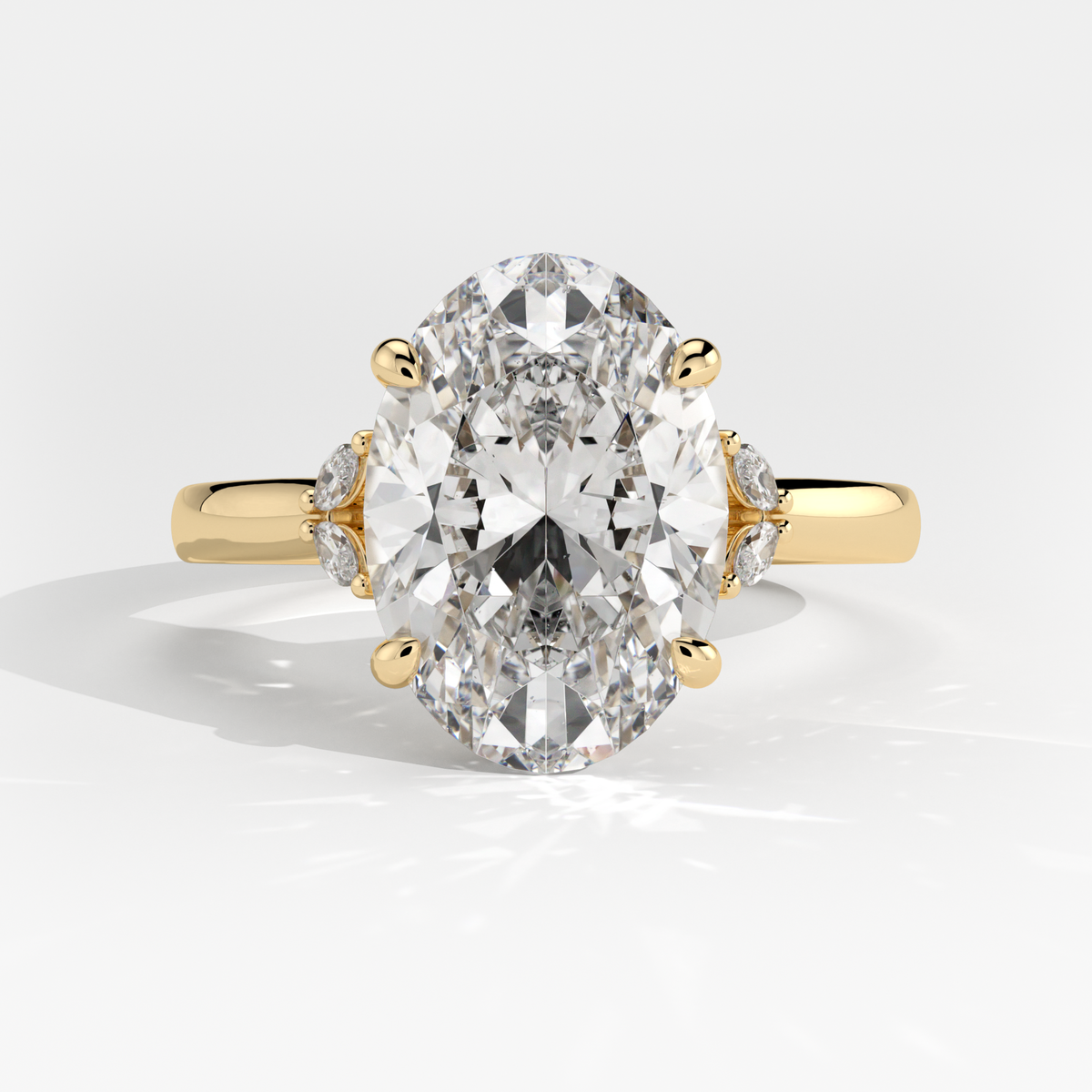 New-Duala Oval 3ct 18YG