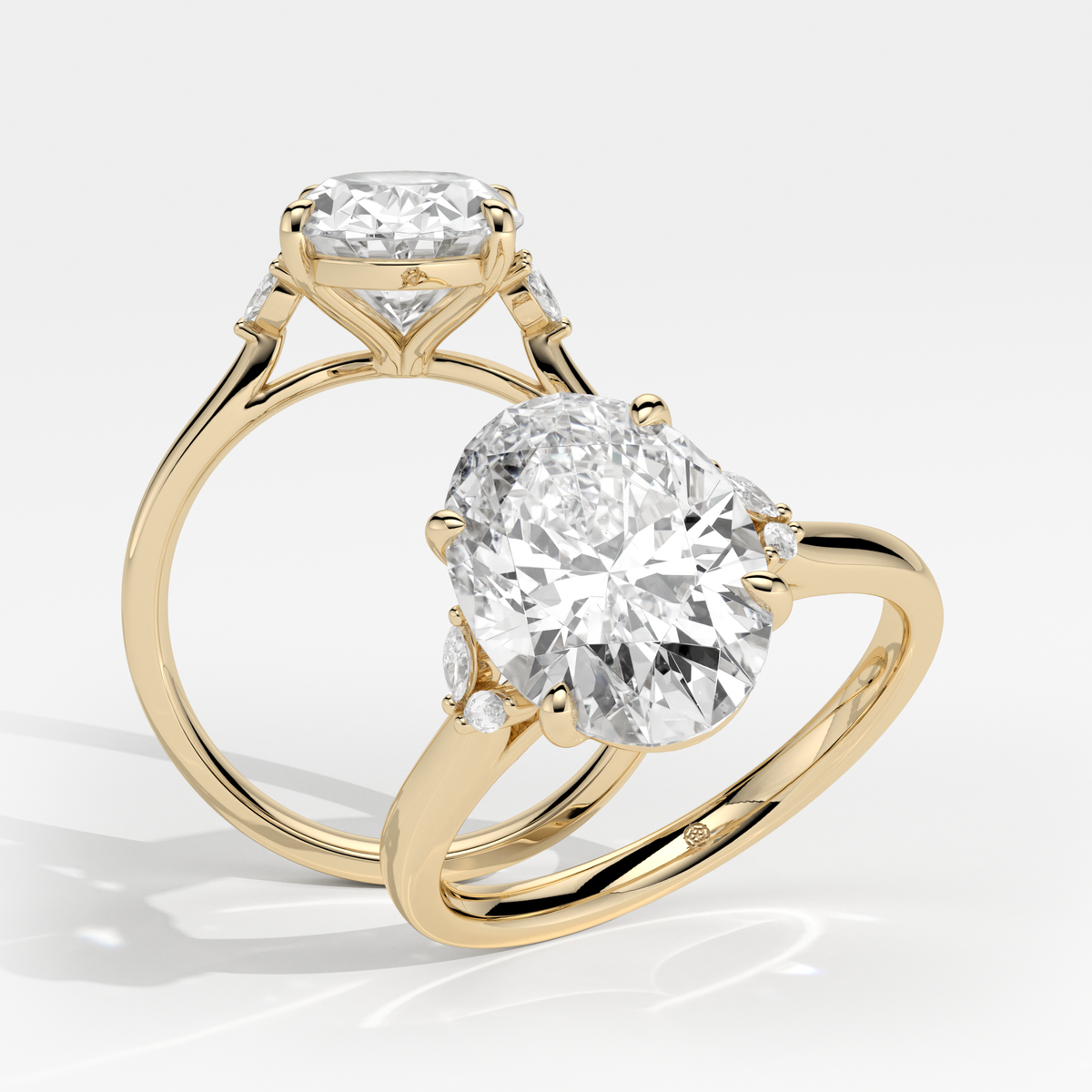 New-Duala Oval 3ct 18YG