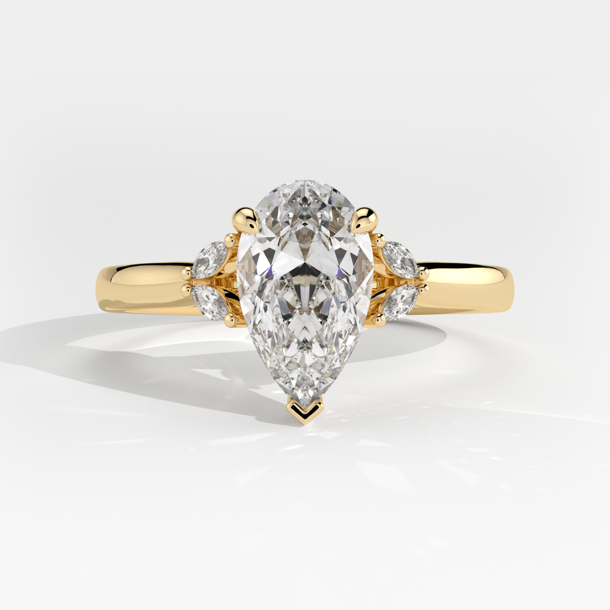 New-Duala Pear 1ct 18YG