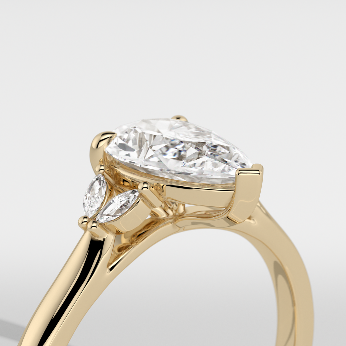 New-Duala Pear 1ct 18YG