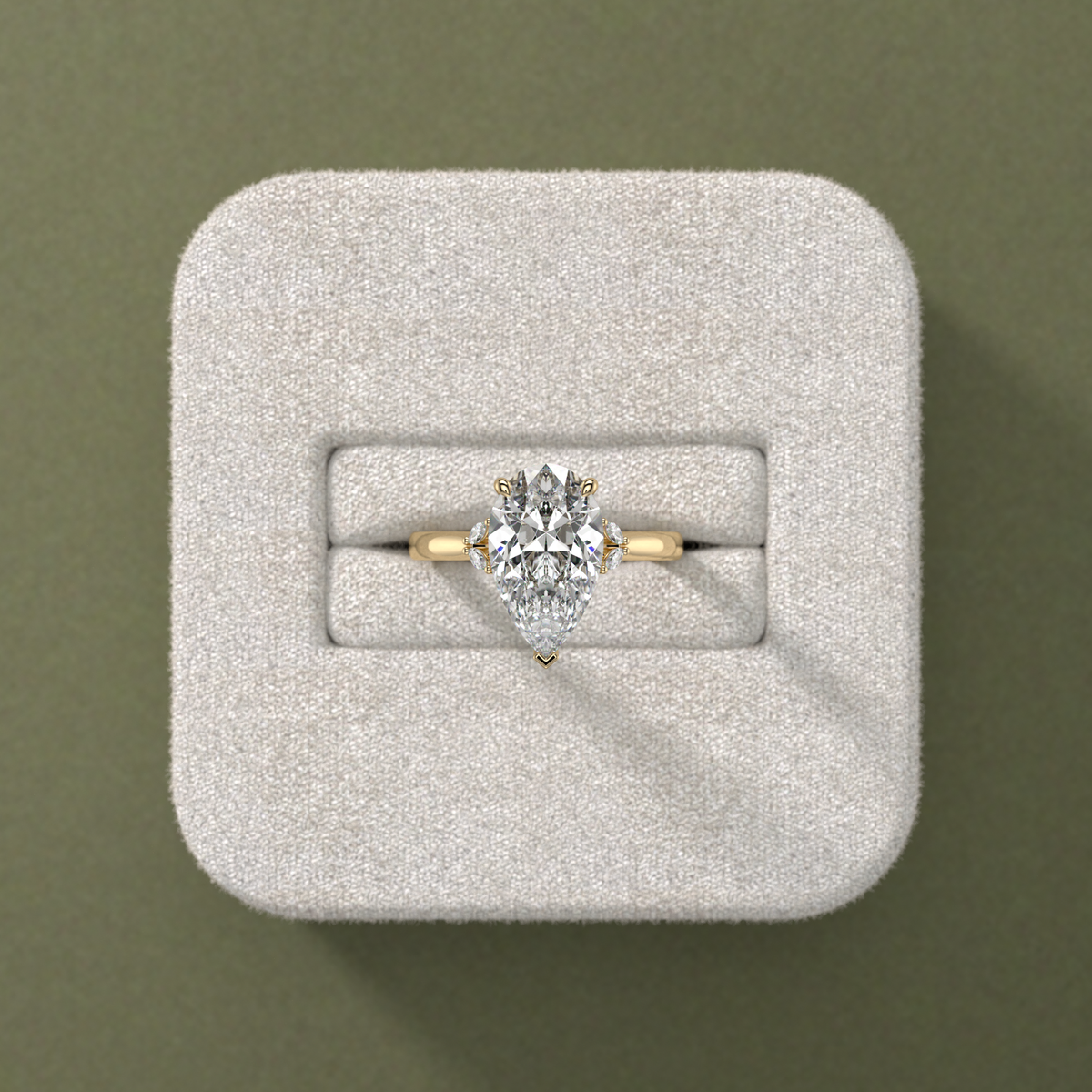 New-Duala Pear 3ct 18YG