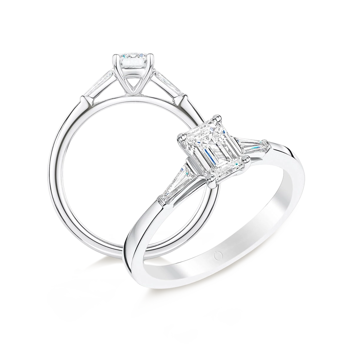 Three Stone Lab Diamond Engagement Ring | Olivia Green