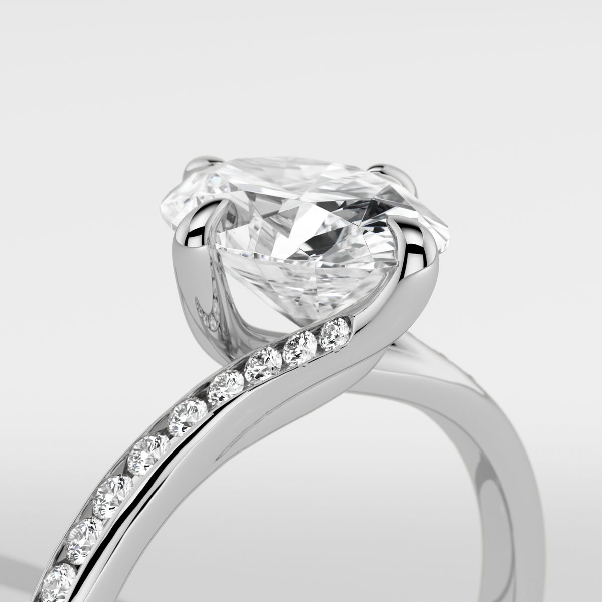 New-Entwine №2 Oval 1.50ct PL