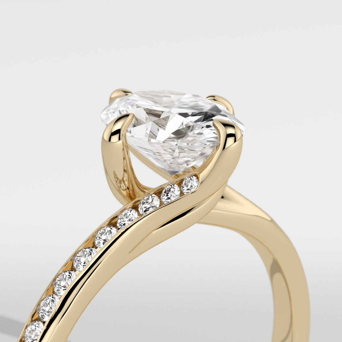New-Entwine №2 Oval 1ct 18YG