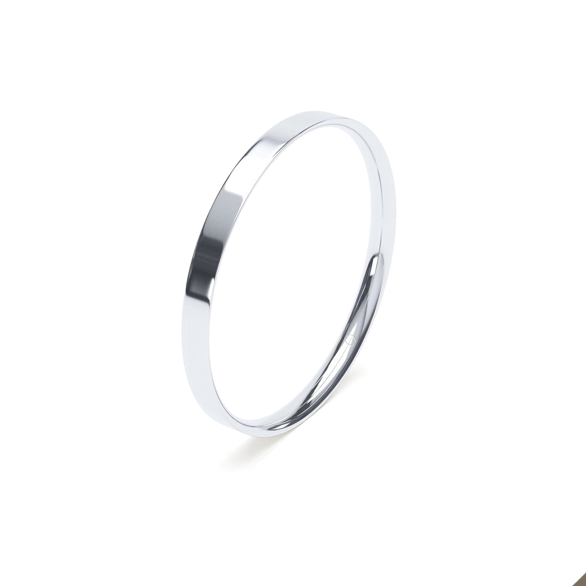 2.5mm Flat Court Platinum Wedding Ring