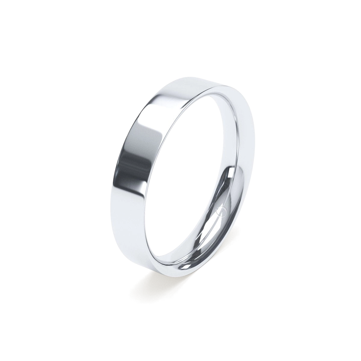 4mm Flat Court Platinum Wedding Ring