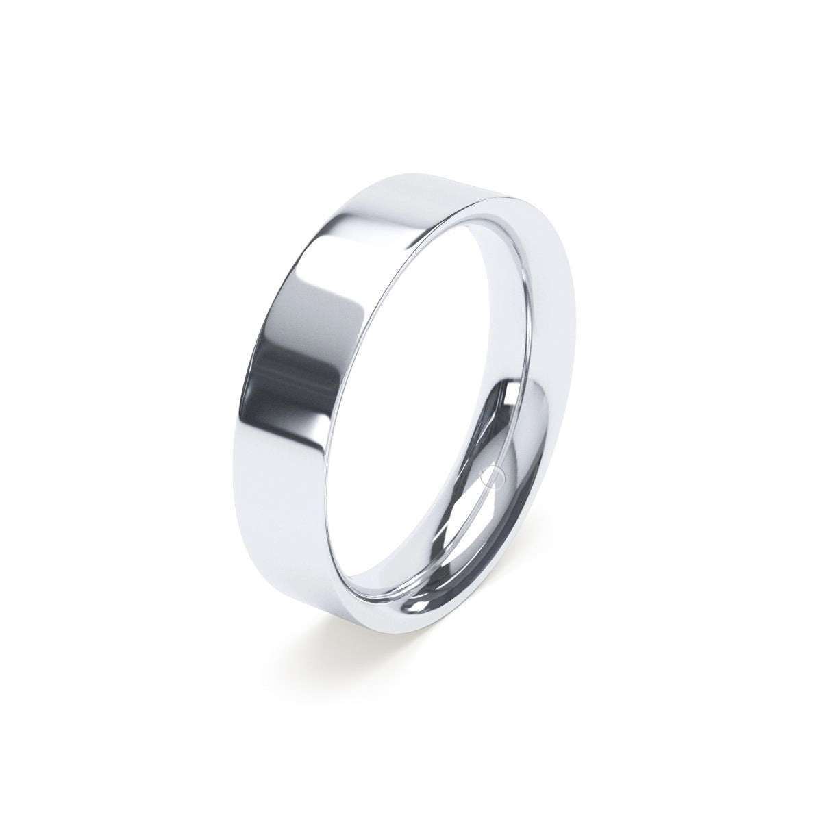 5mm Flat Court Platinum Wedding Ring