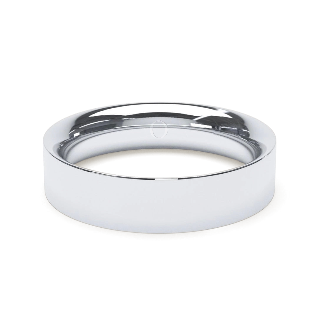 5mm Flat Court Platinum Wedding Ring