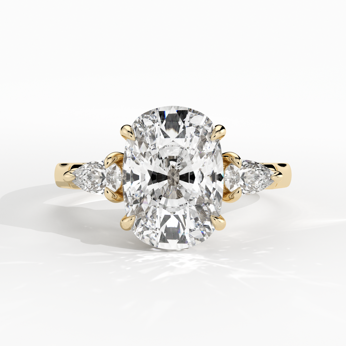 New-Hazel Cushion 3ct 18YG