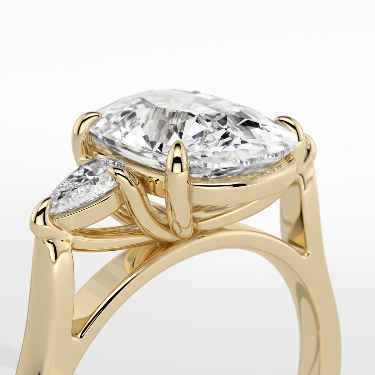 New-Hazel Cushion 3ct 18YG