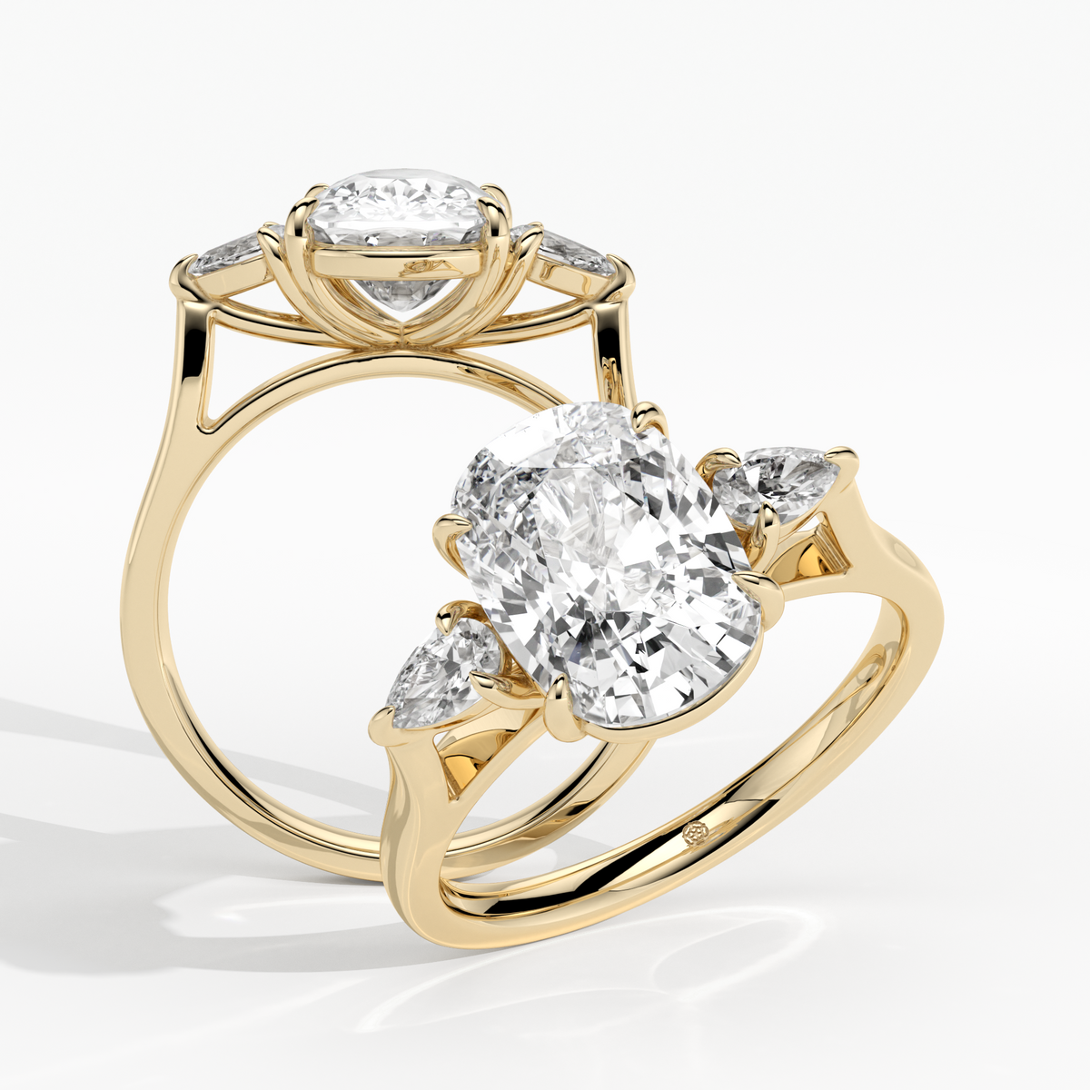 New-Hazel Cushion 3ct 18YG