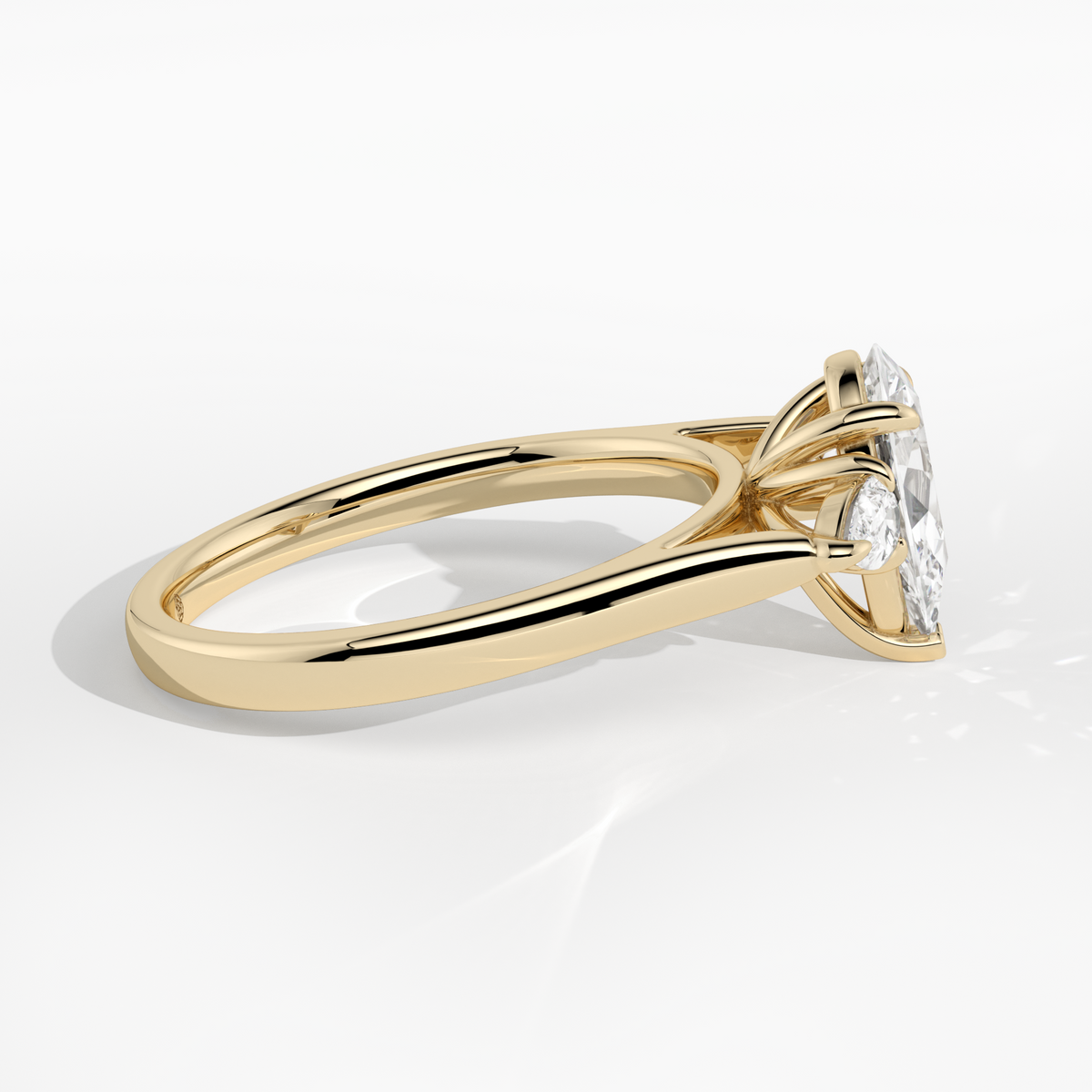 New-Hazel Pear 1ct 18YG