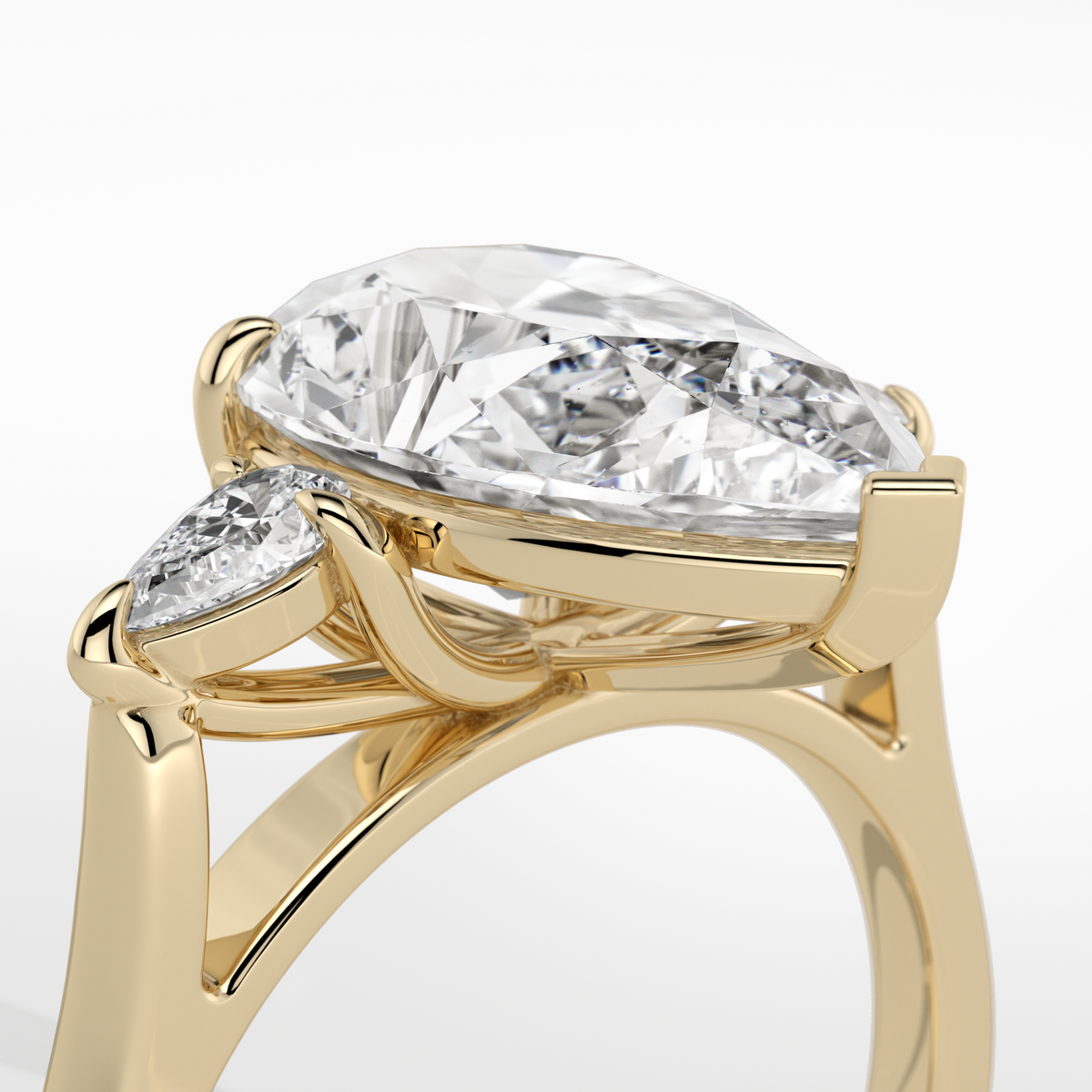 New-Hazel Pear 3ct 18YG