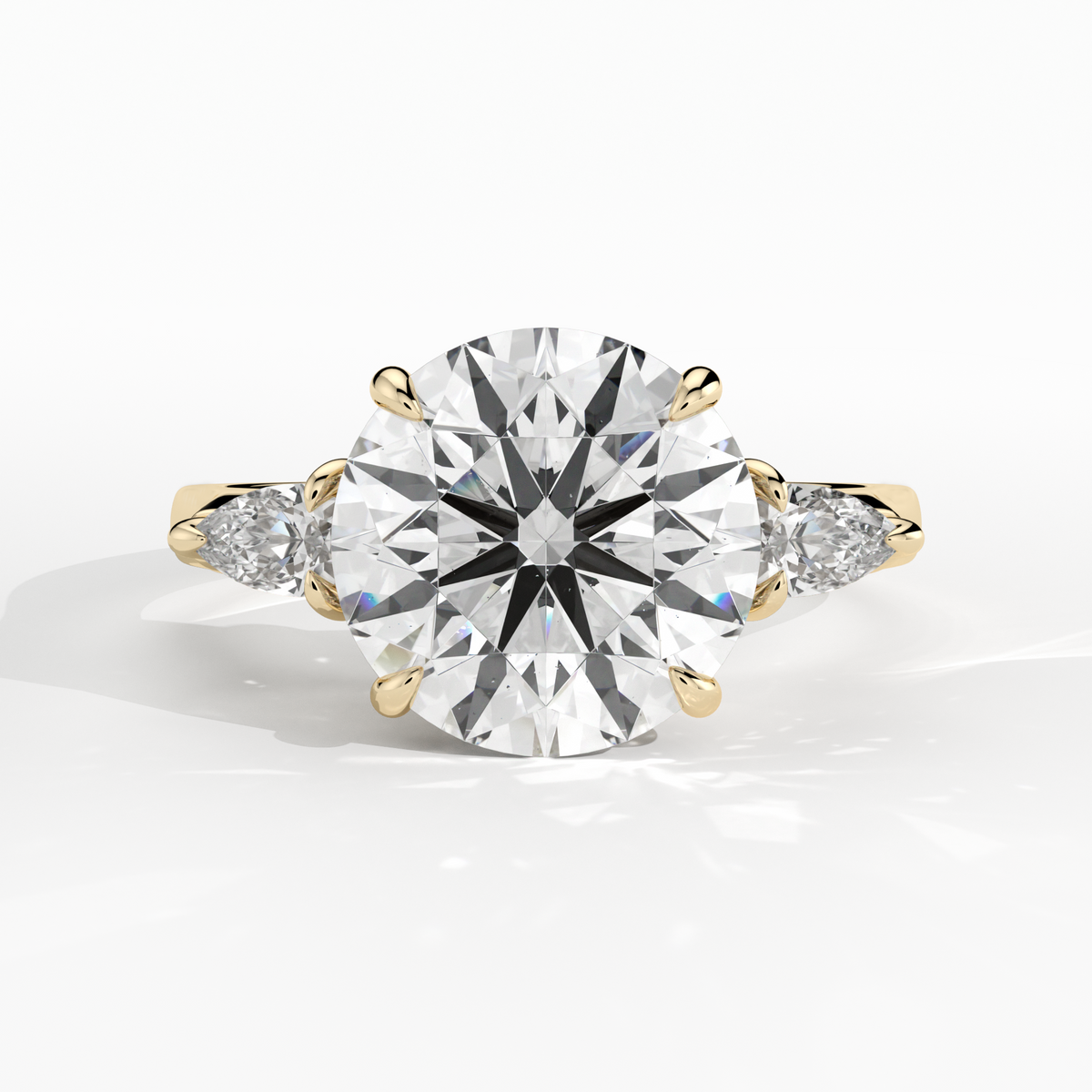 New-Hazel Round 3ct 18YG
