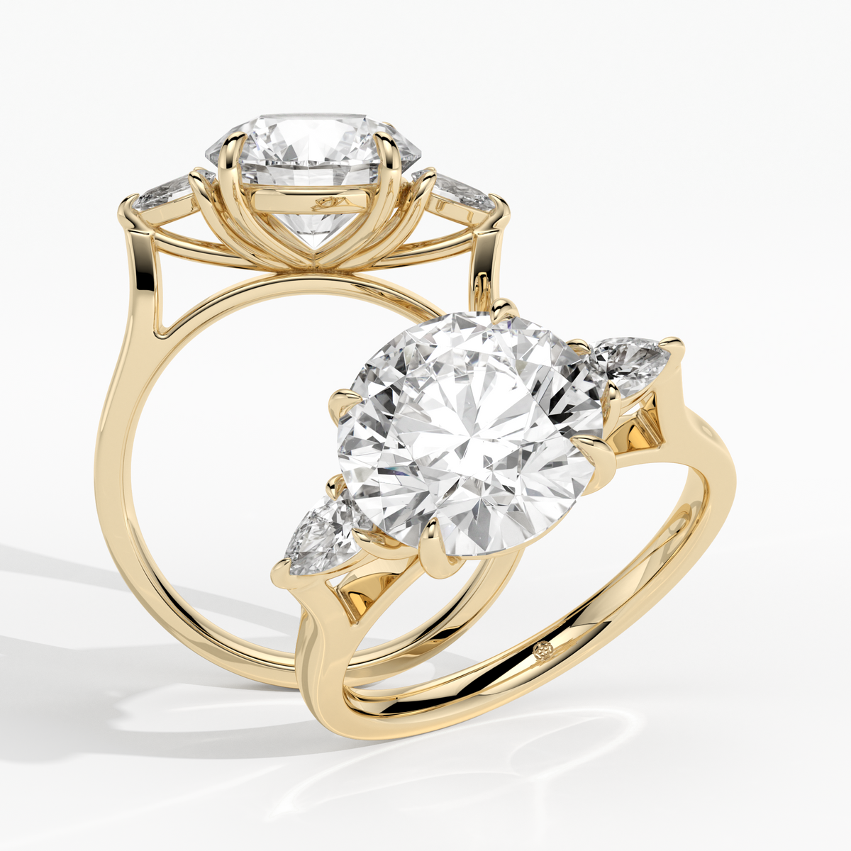 New-Hazel Round 3ct 18YG