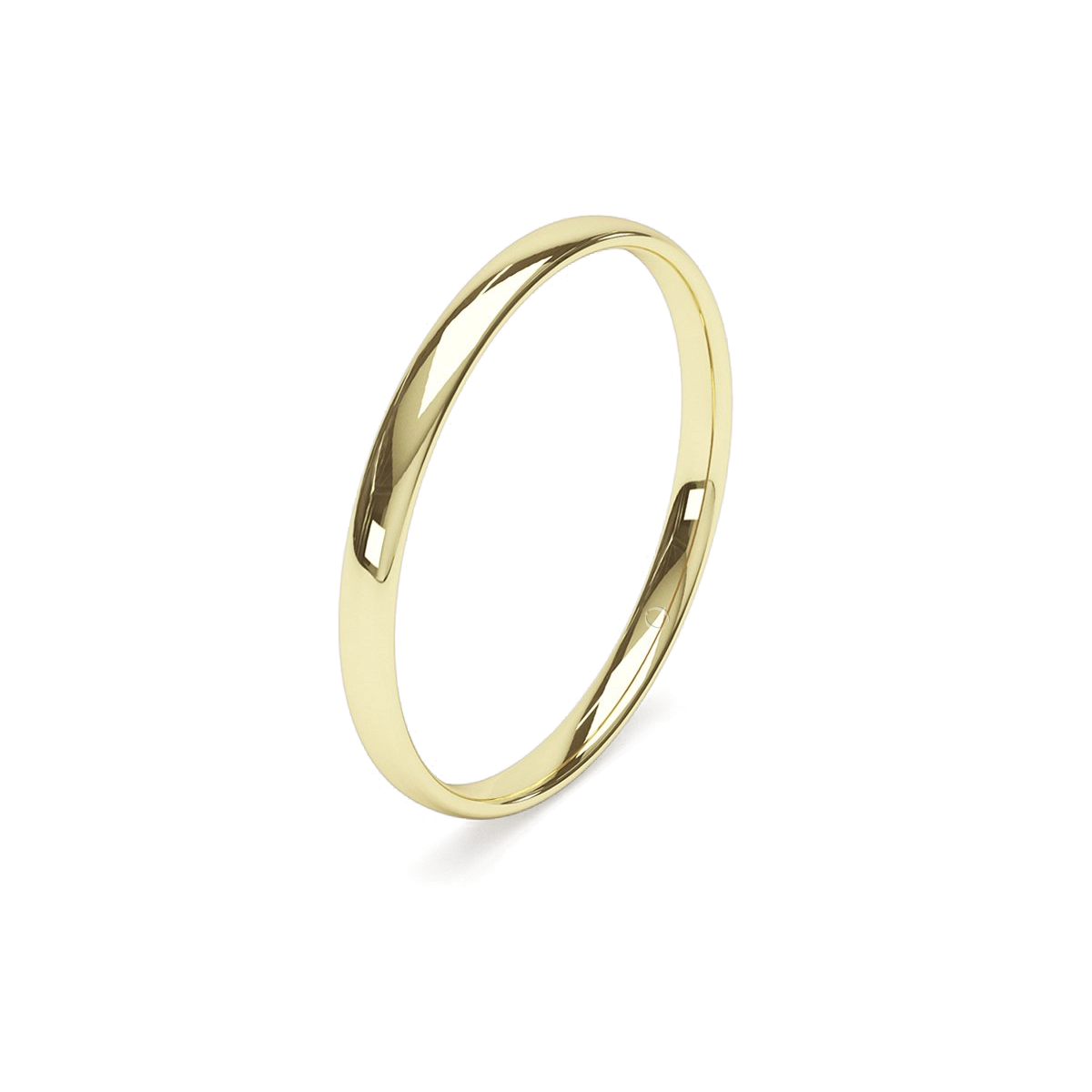 2.5mm Classic Court Platinum Wedding Ring Gold