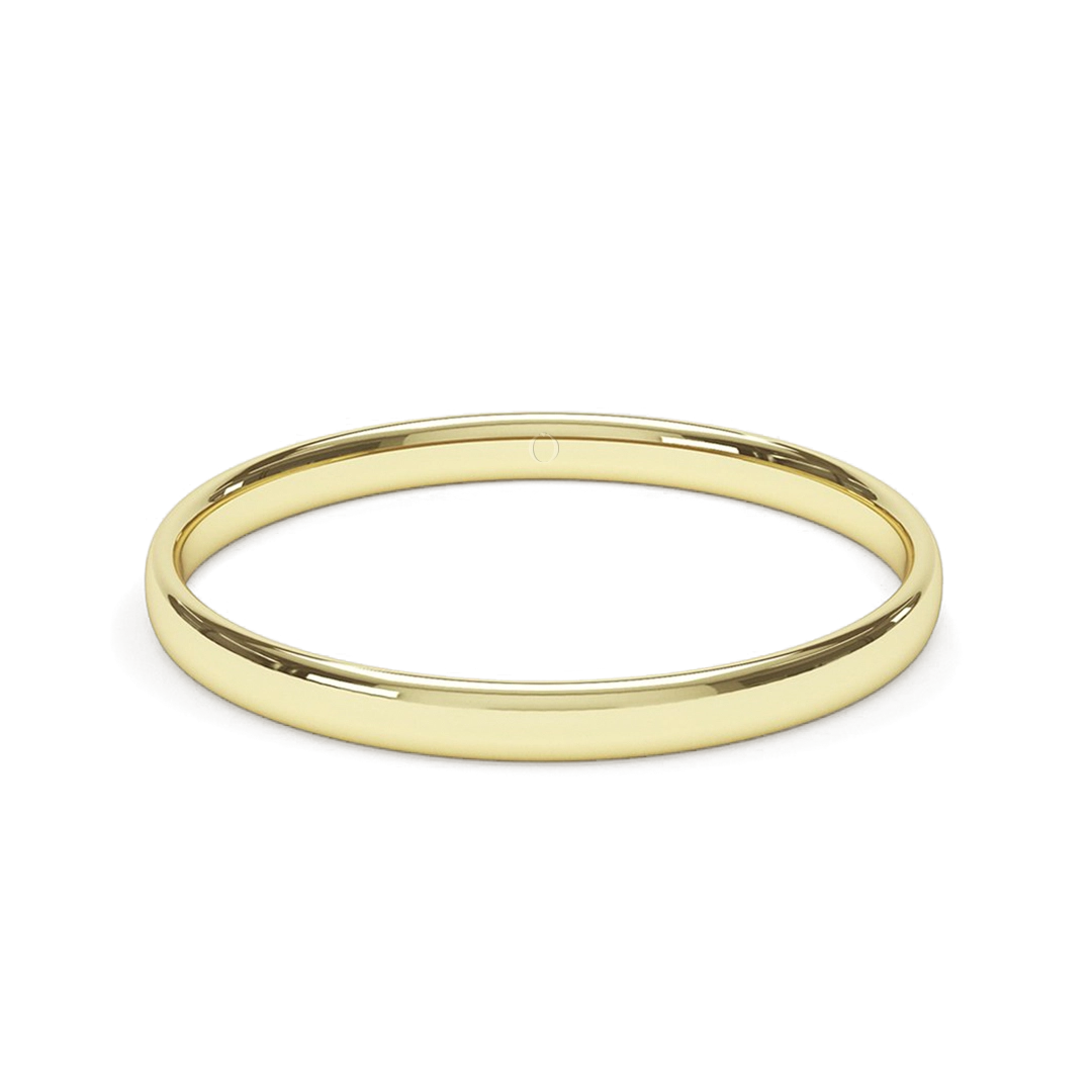 2.5mm Classic Court Platinum Wedding Ring Gold