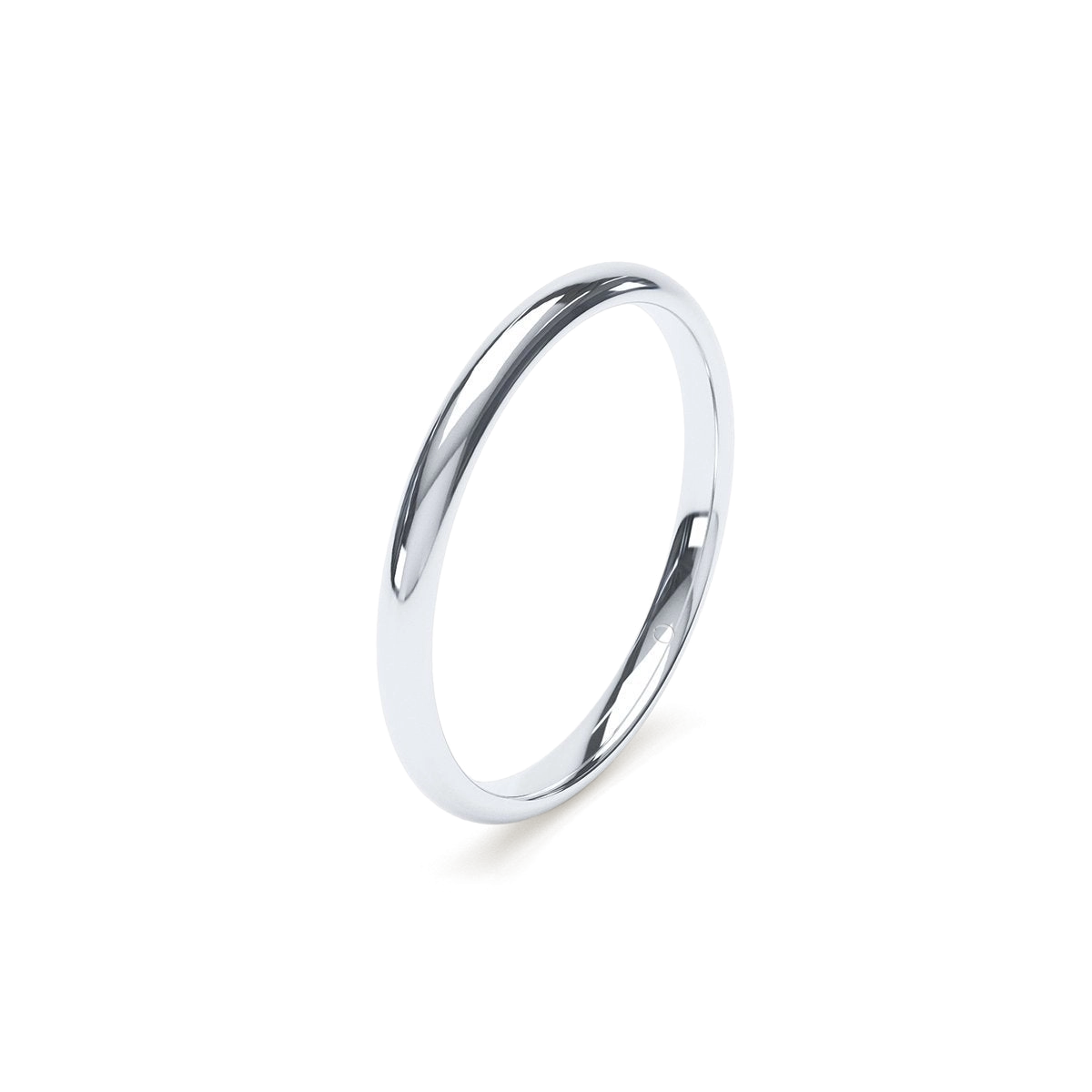 2.5mm Soft Court Platinum Wedding Ring