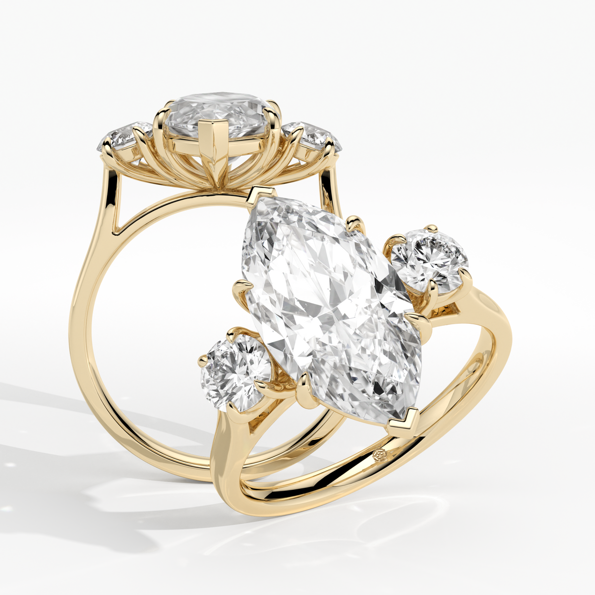 New-Solace Marquise 3ct 18YG