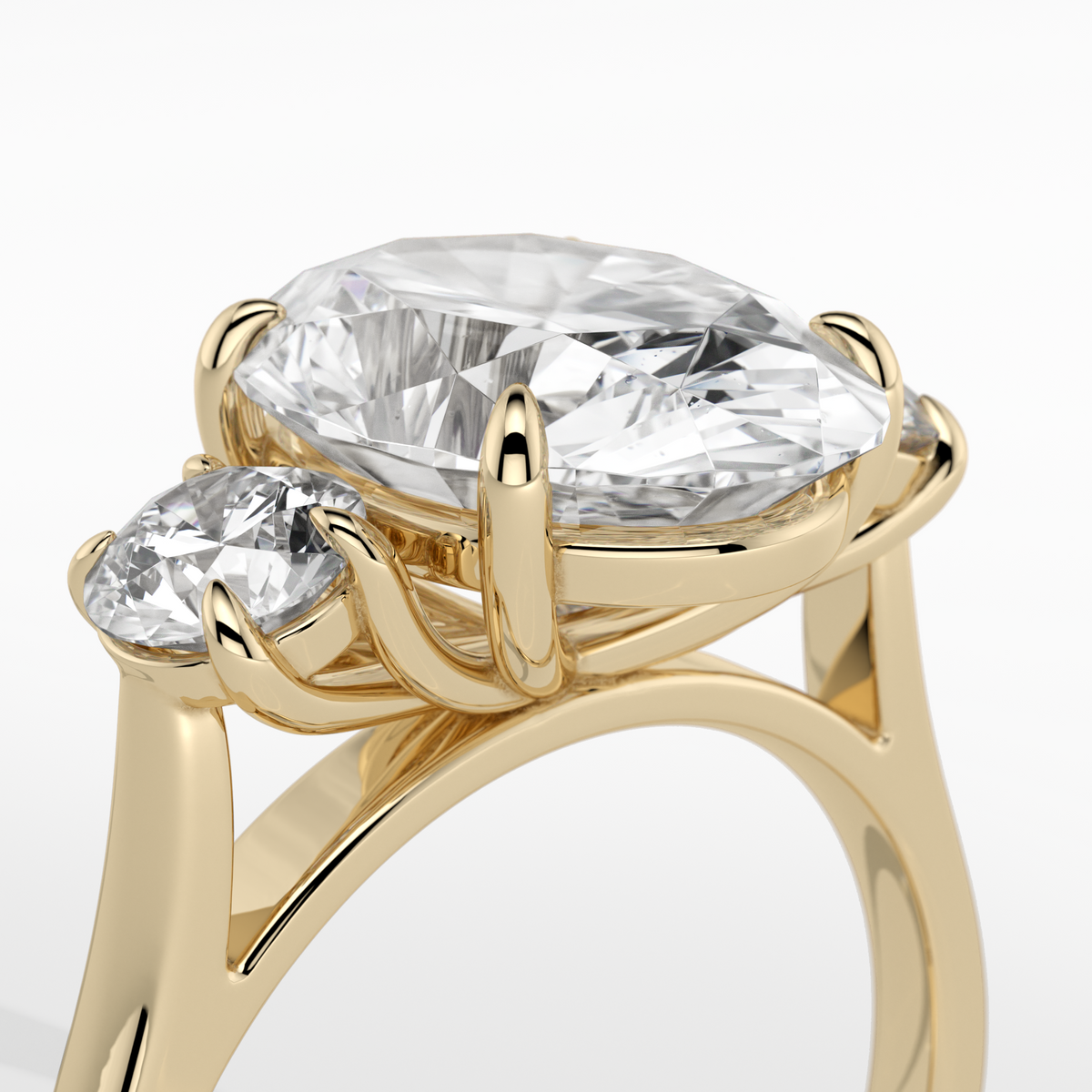 New-Solace Oval 3ct 18YG