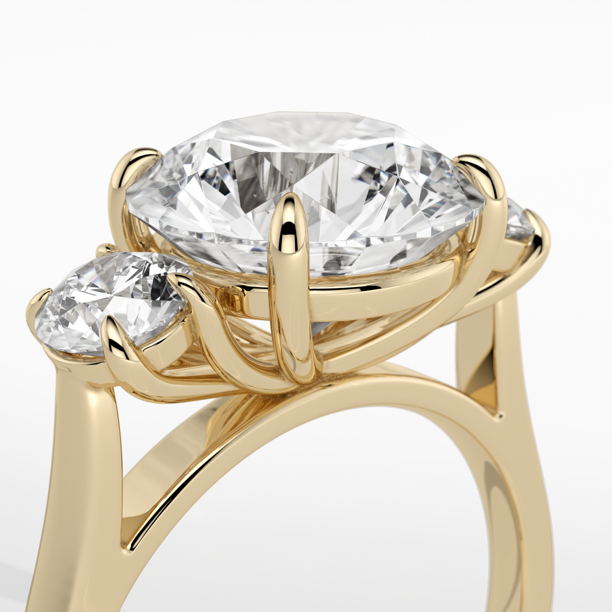 New-Solace Round 3ct 18YG