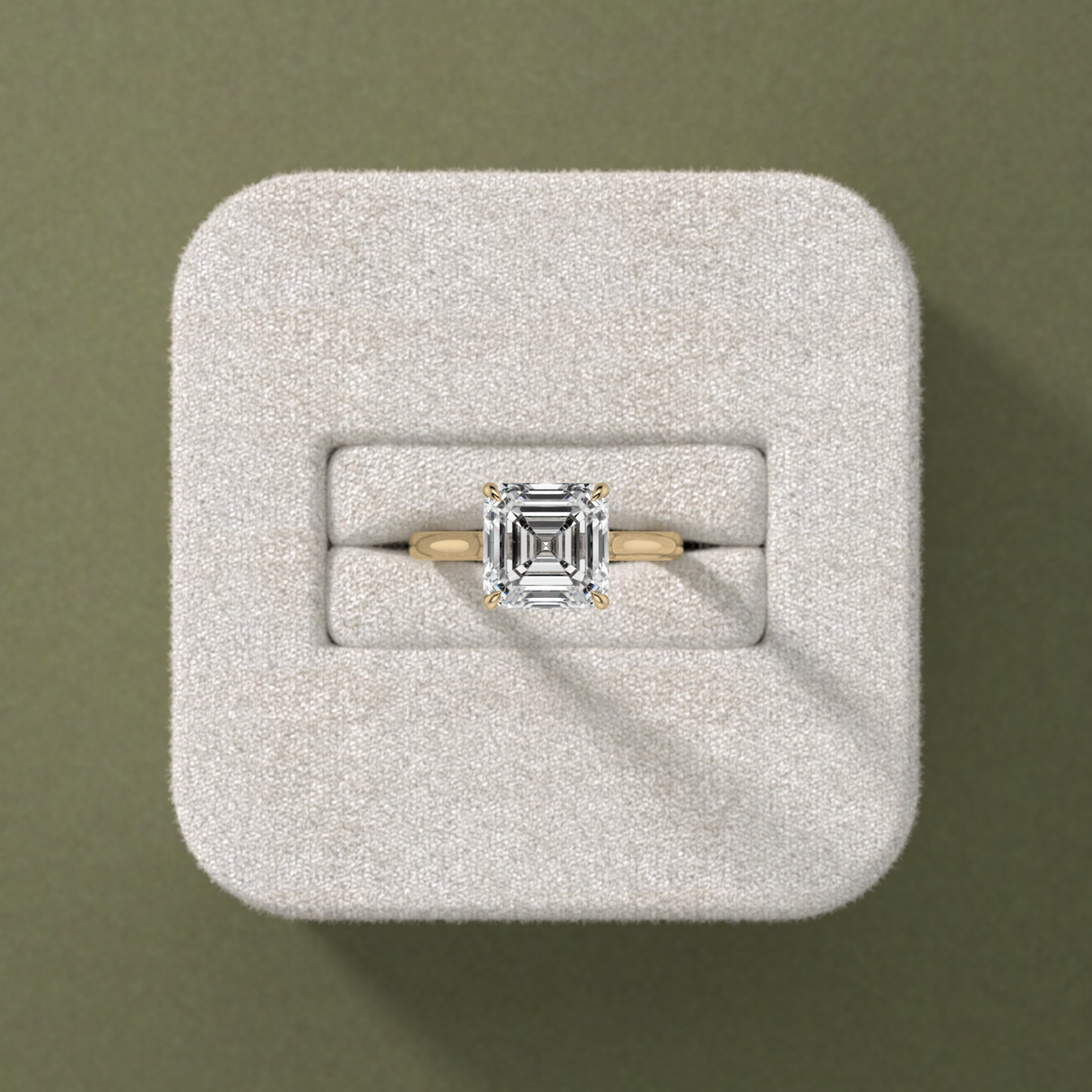 New-Adore Asscher 3ct YG