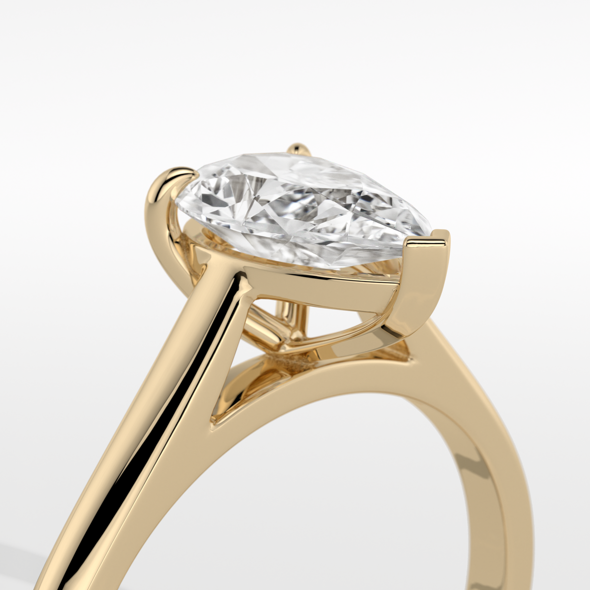 New-Adore Pear 1ct 18YG