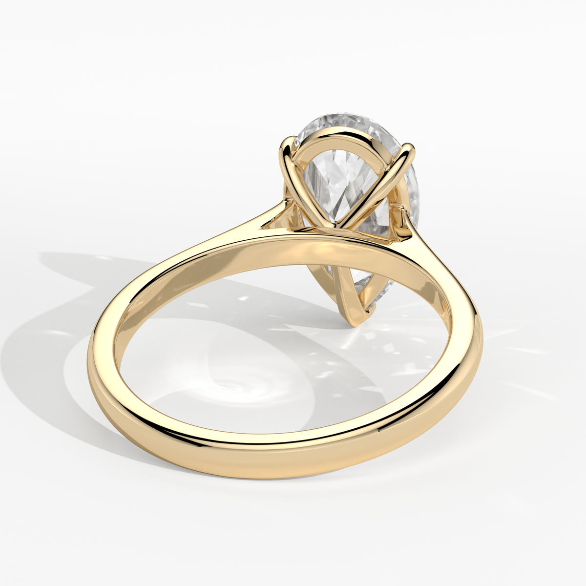 New-Adore Pear 3ct 18YG