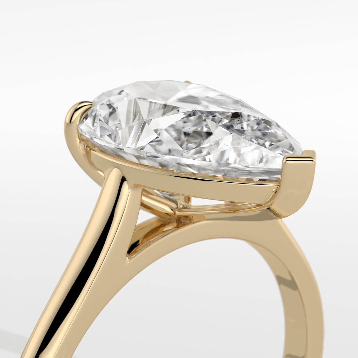New-Adore Pear 3ct 18YG