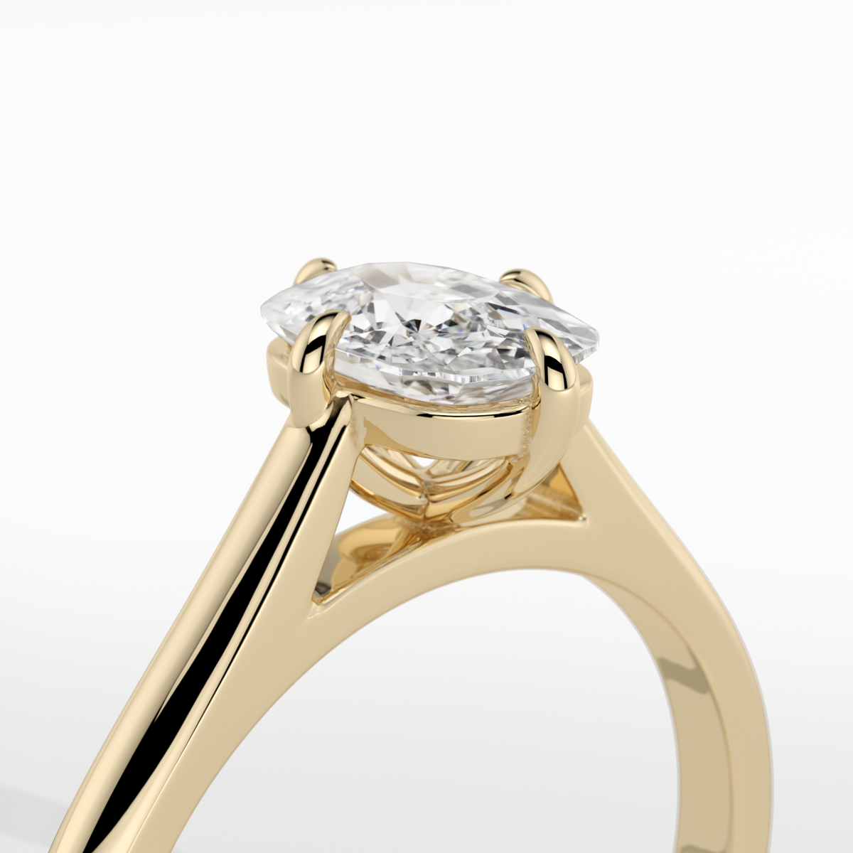 New-Adore Cushion 1ct 18YG Compass