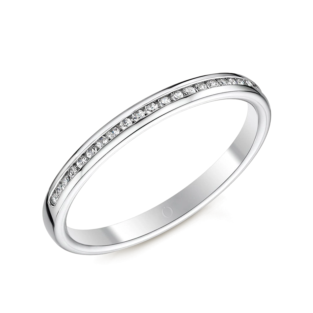 0.15ct Channel Half Set Diamond Ring