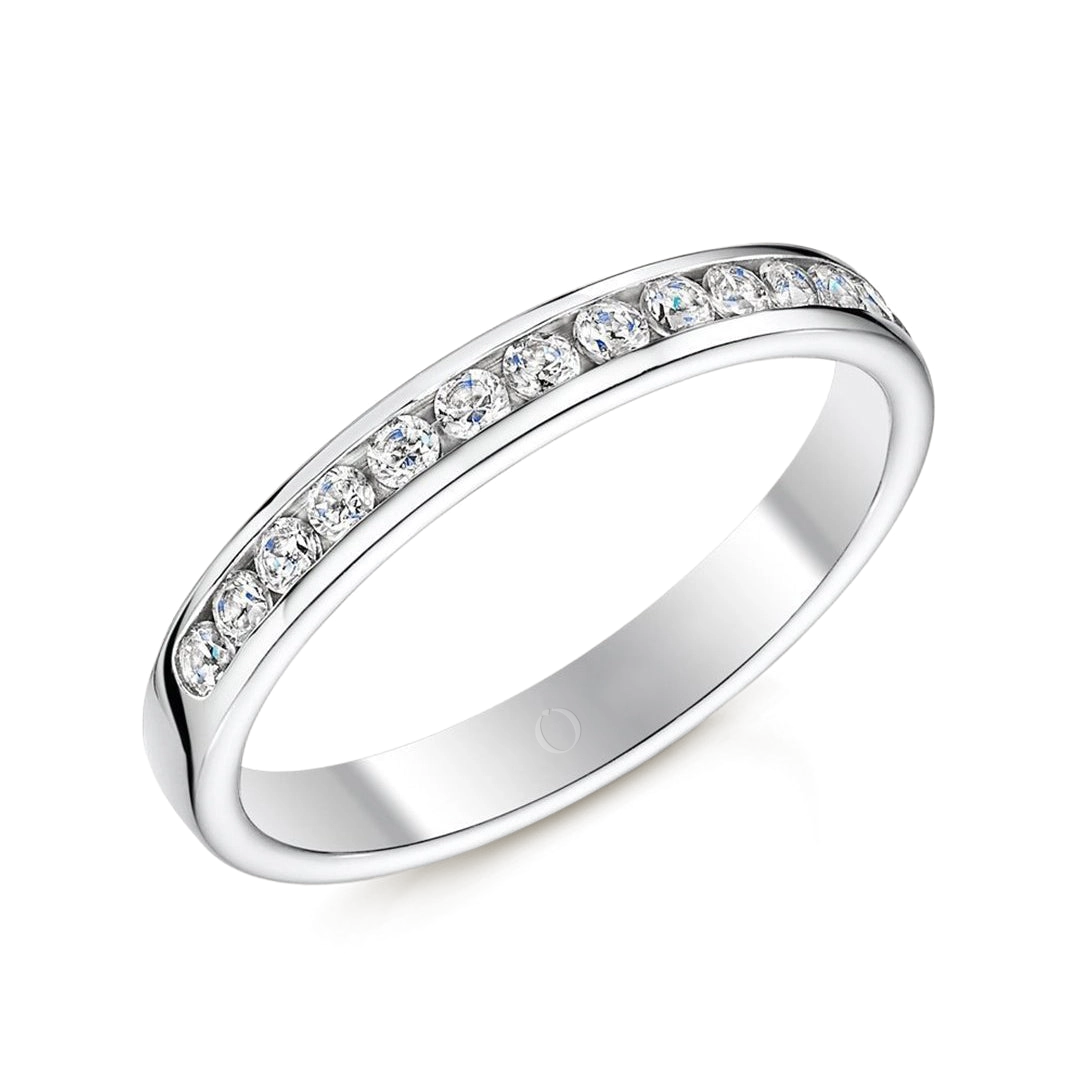 0.33ct Channel Half Set Diamond Ring