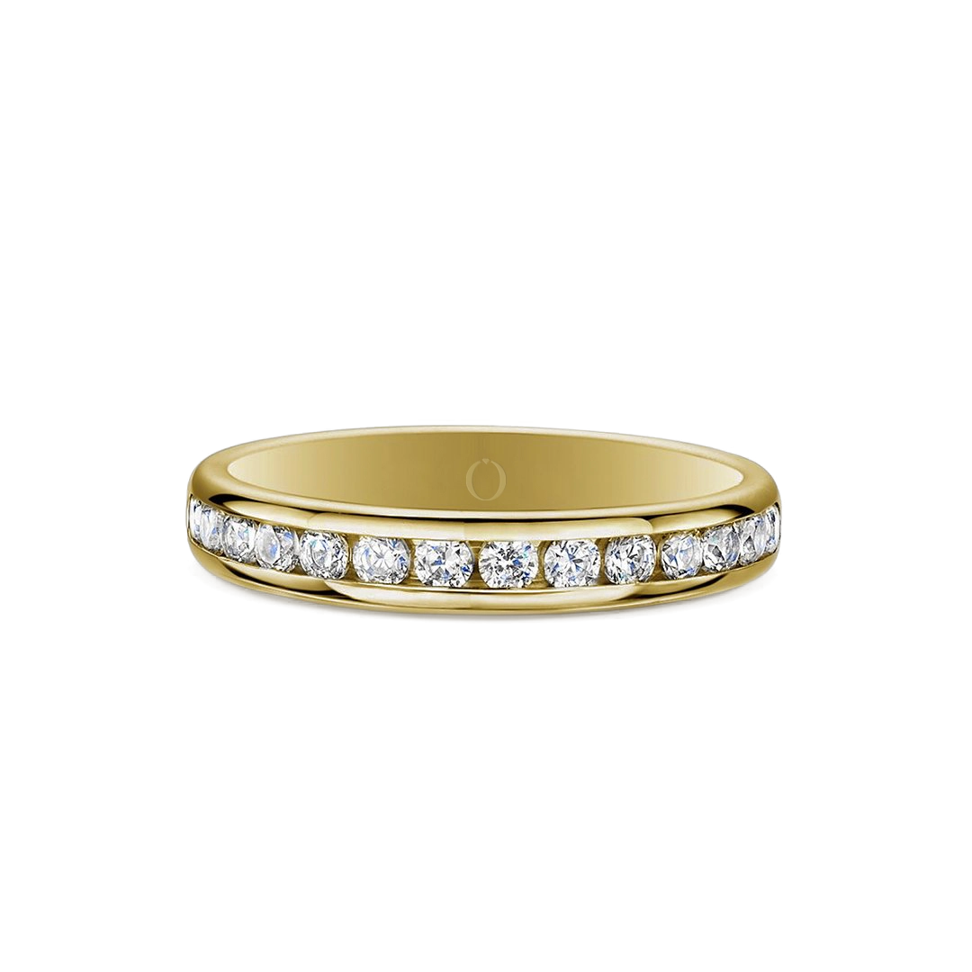 0.50ct Channel Half Set Diamond Ring Gold