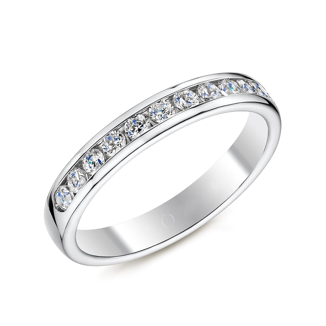 0.50ct Channel Half Set Diamond Ring