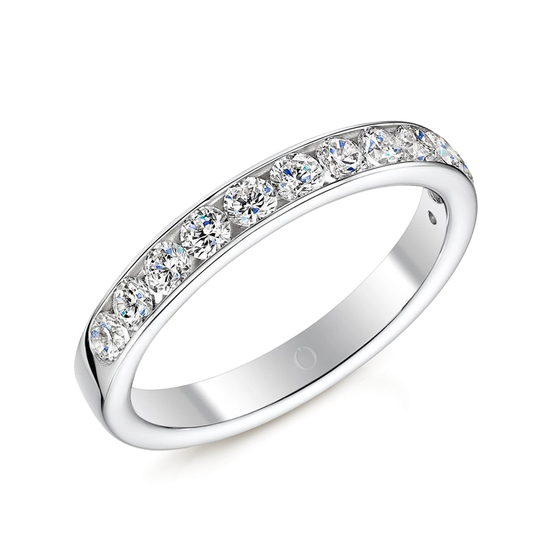 0.75ct Channel Half Set Diamond Ring