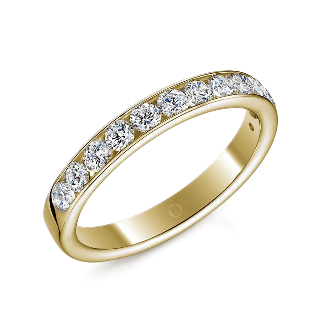 0.75ct Channel Half Set Diamond Ring