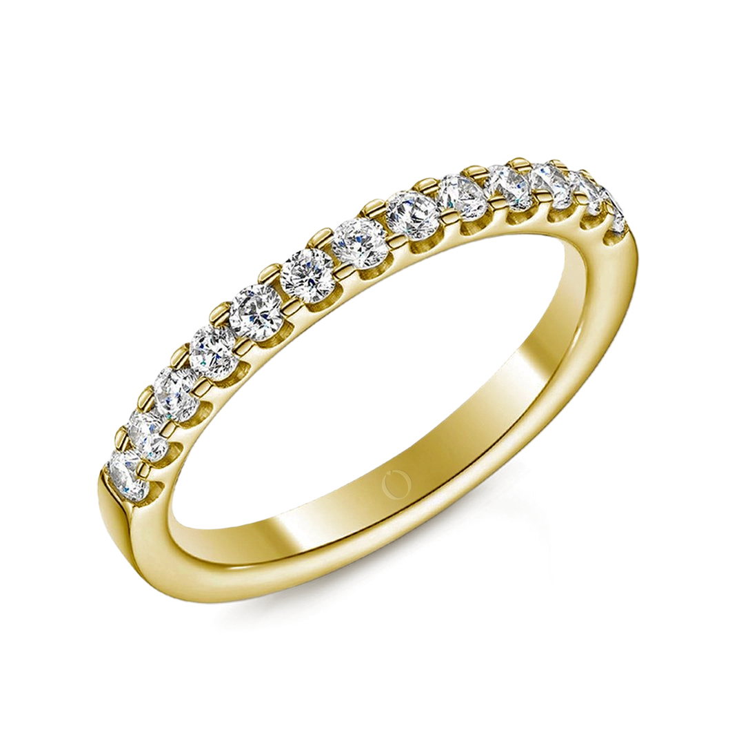 0.50ct Precision Half Set Diamond Ring Gold