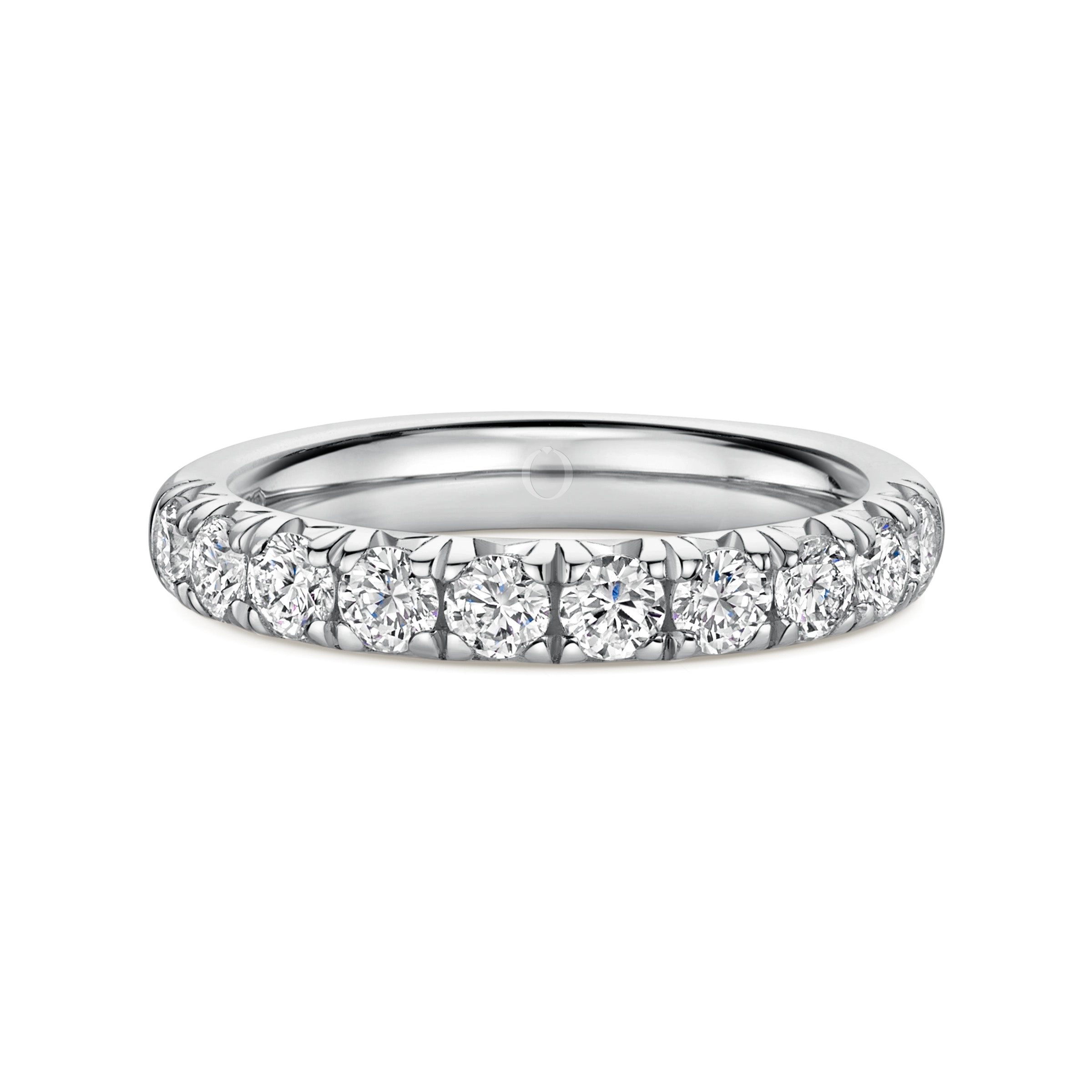 1.00ct Pave Half Set Diamond Ring