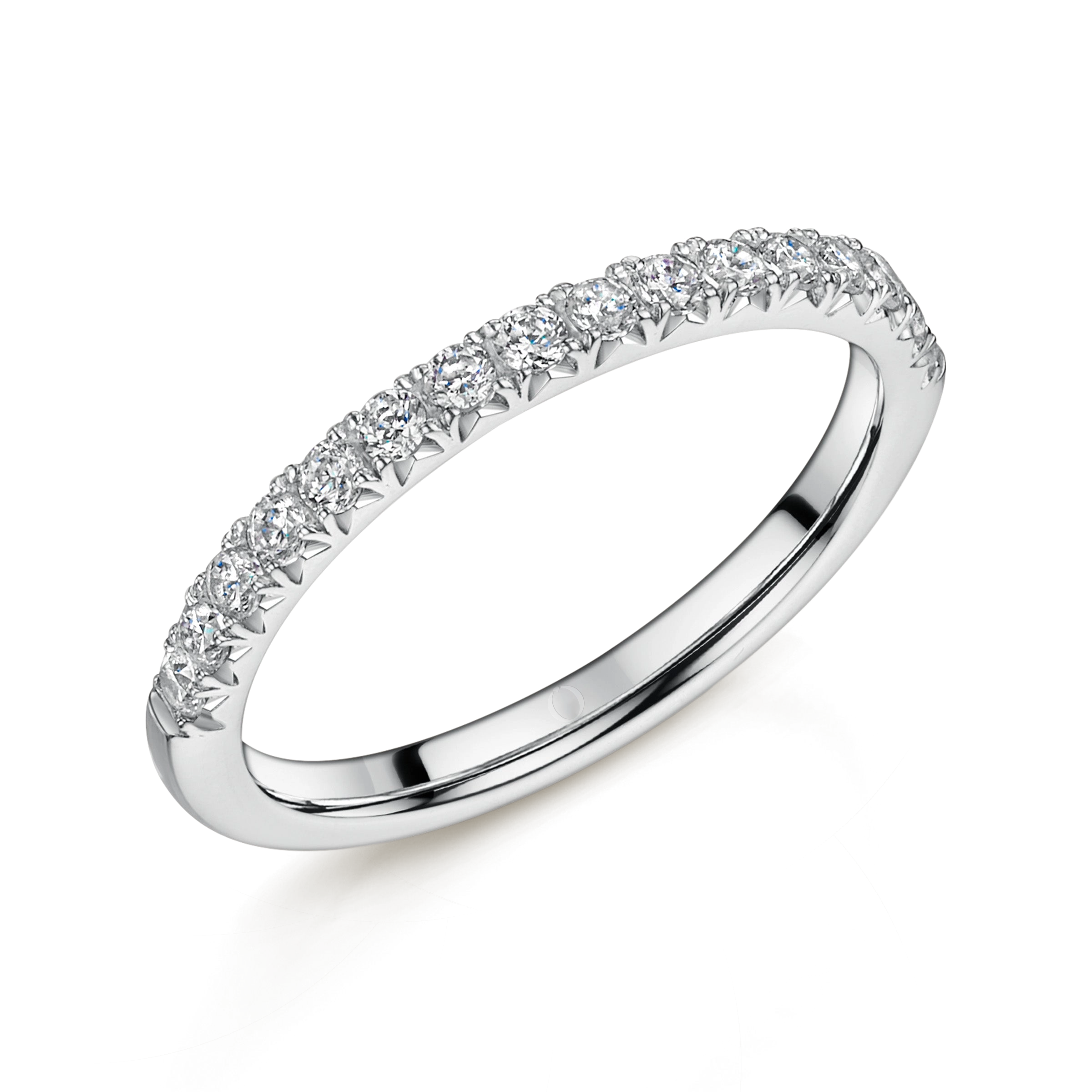 0.33ct Pave Half Set Diamond Ring