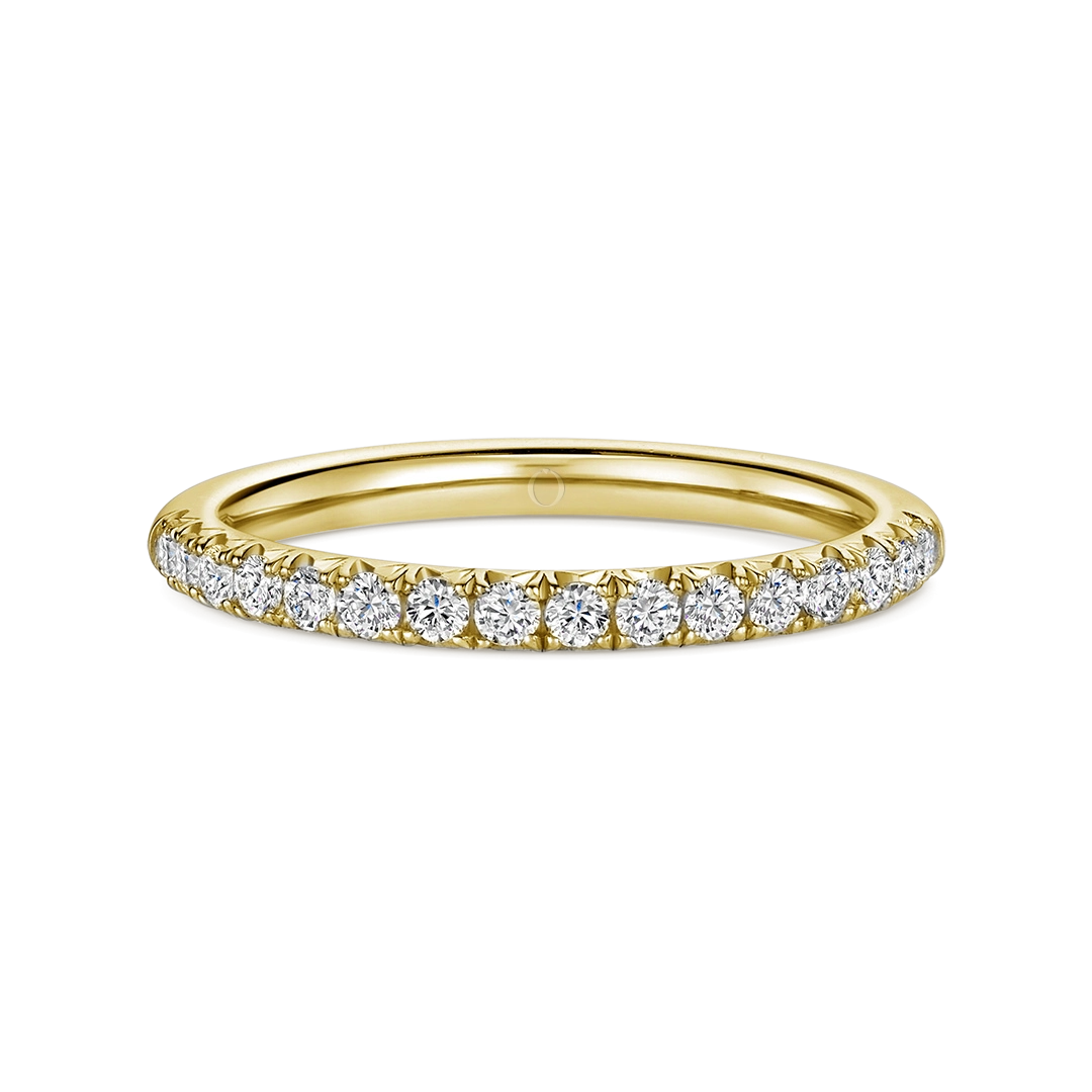 0.33ct Pave Half Set Diamond Ring