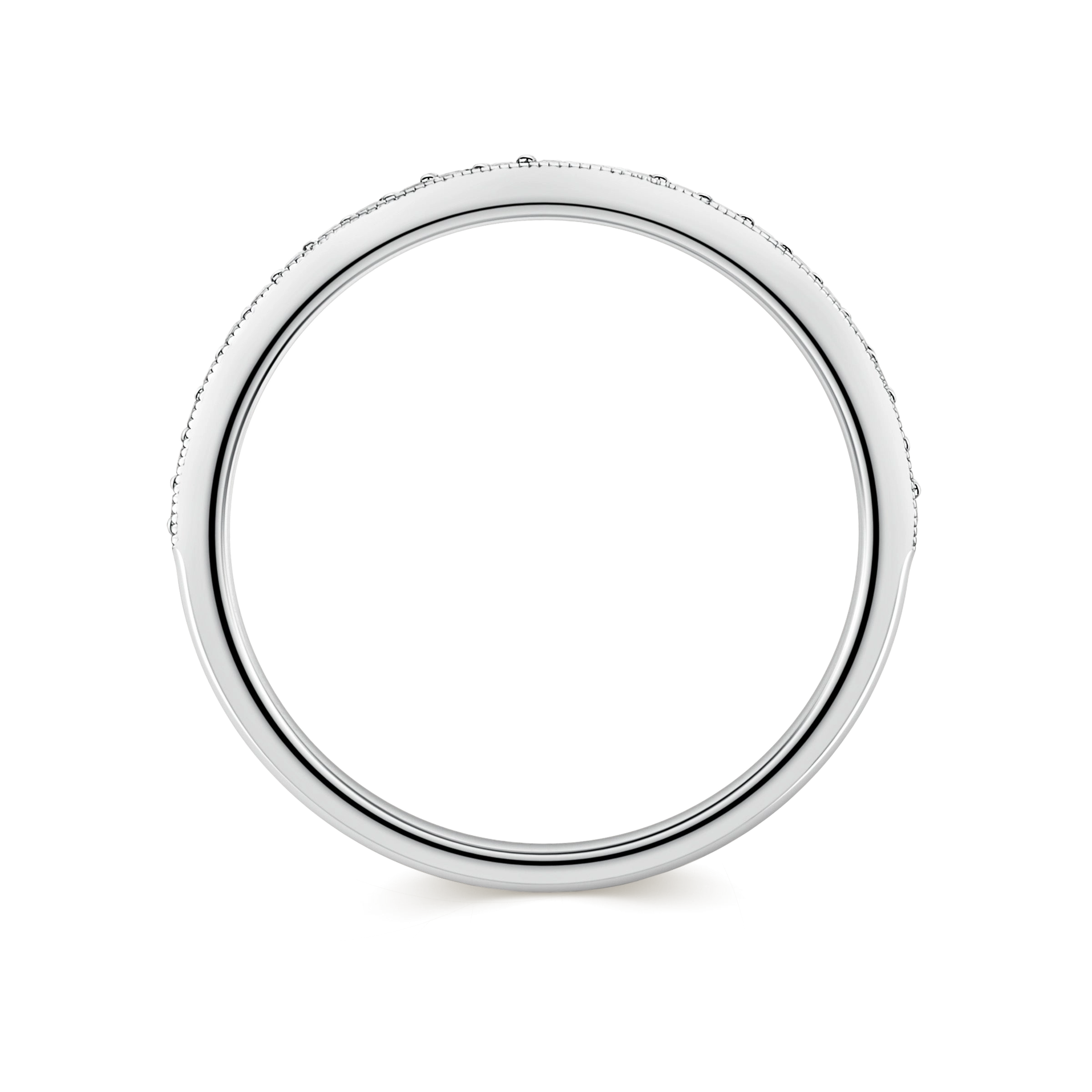 0.15ct Milgrain Half Set Diamond Ring