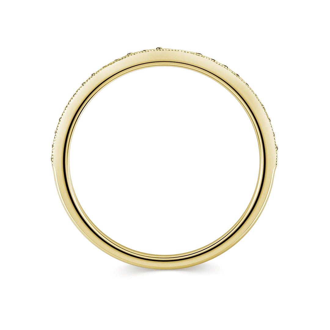 0.15ct Milgrain Half Set Diamond Ring