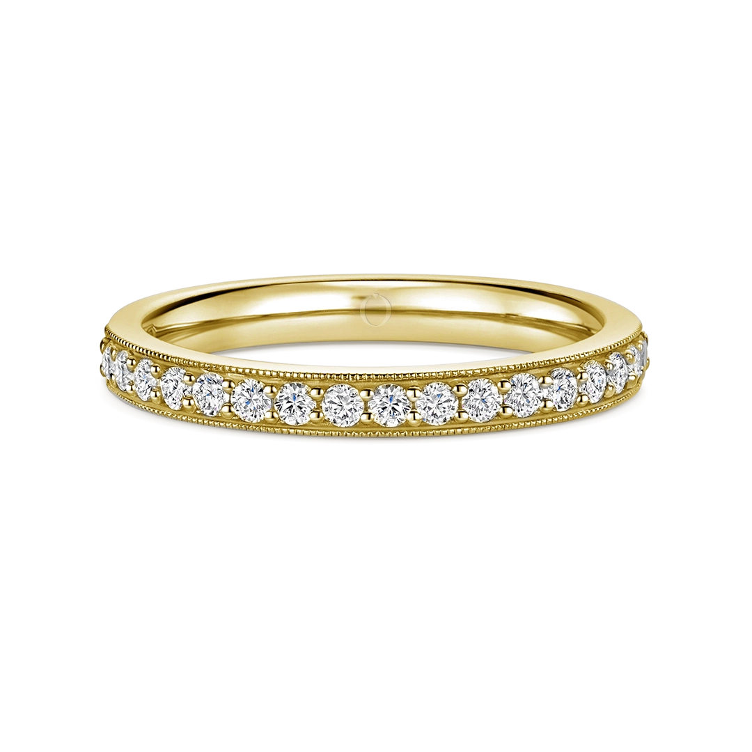 0.25ct Milgrain Half Set Diamond Ring
