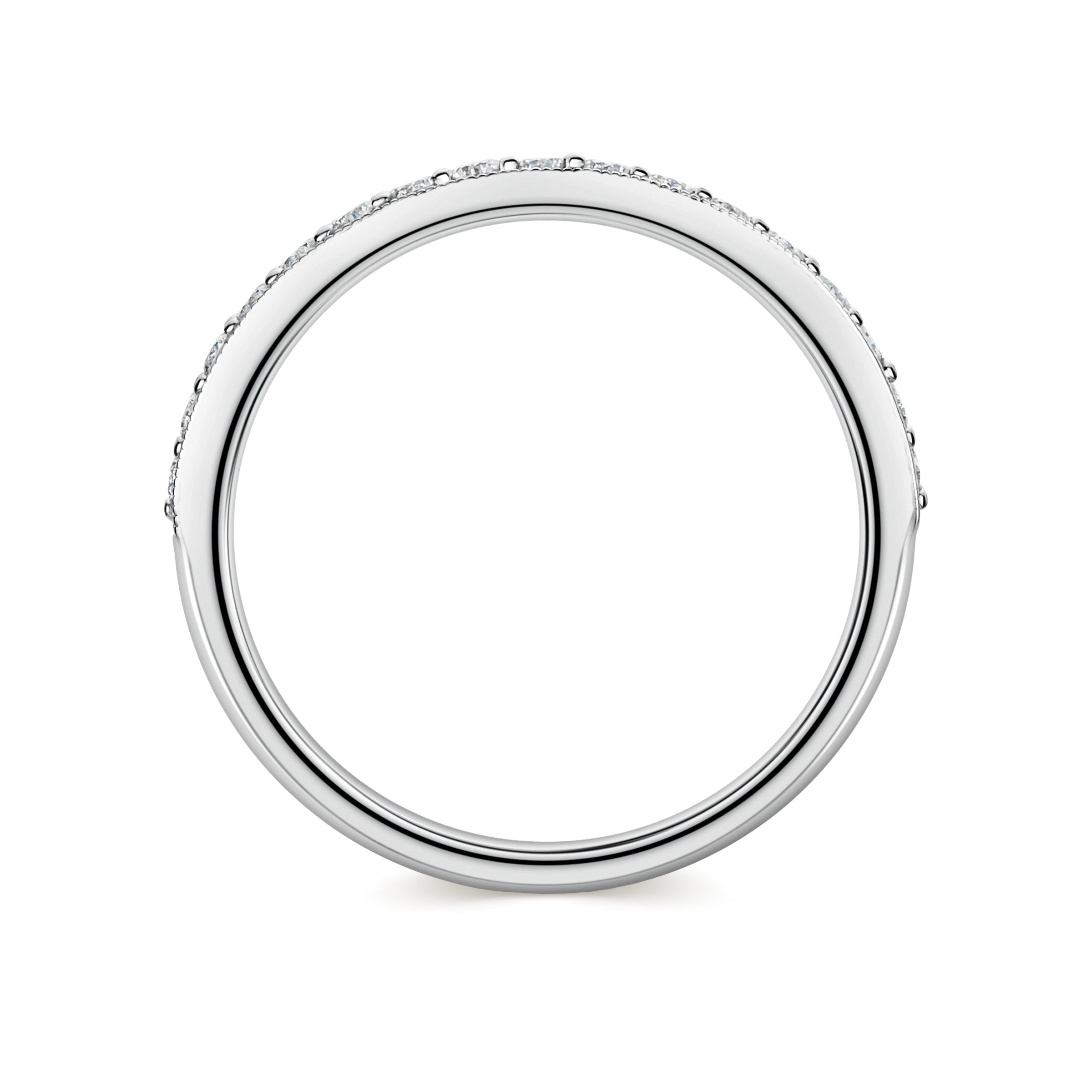 0.33ct Milgrain Half Set Diamond Ring