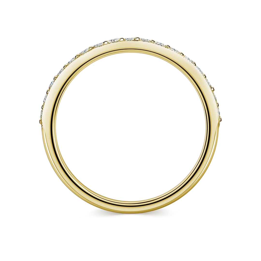0.33ct Milgrain Half Set Diamond Ring Gold